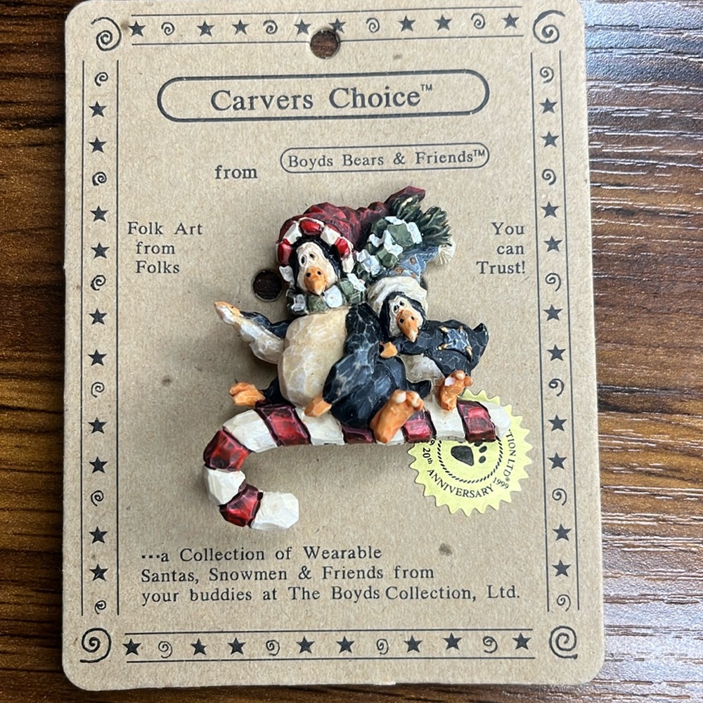 Boyd’s Bears & Friends - Candy cane Penguins Pin